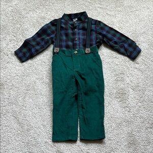 Carter's Green and Blue Overalls Classic Durable Design